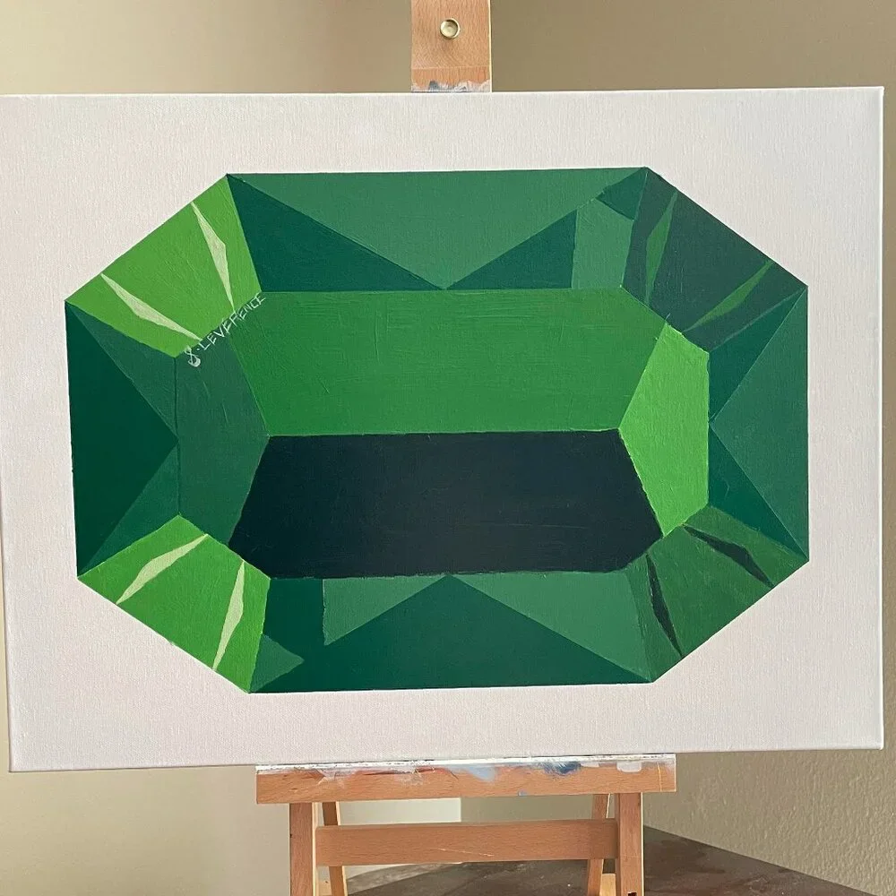 Large Emerald Abstract - Picture 2 of 4